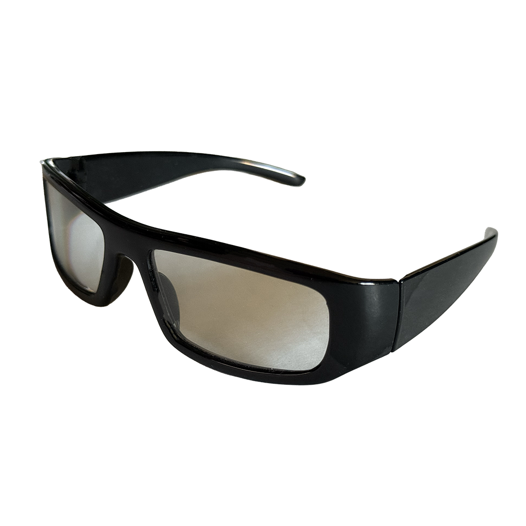Black Plastic 3D Glasses